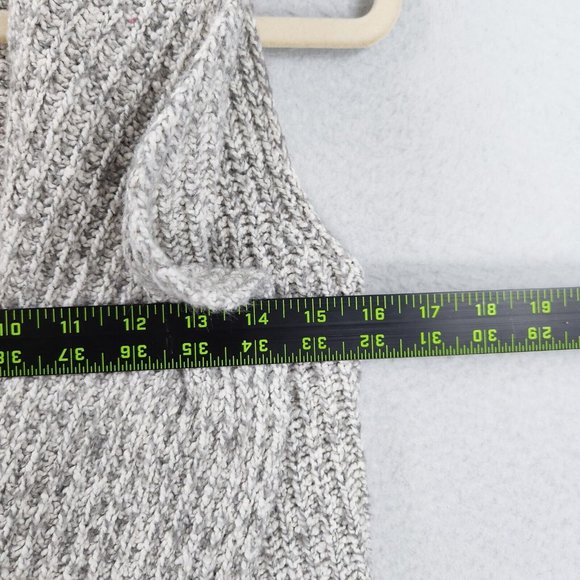 Ann Taylor LOFT Sweater Womens Extra Small Petite Gray Knit Sleeveless Cardigan - Picture 3 of 9